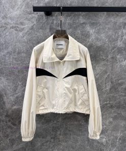 ZW60800 Jil Sande * 25SS Early Spring New Color Matching Zipper Windbreaker Coat | Yb Developed mpkxaro6