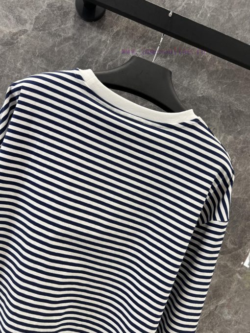 ZT60801 Prada 25SS Spring/Summer New Collection Color Contrasting Stripe Letter Embroidered Dra 8uj18atp - Image 5