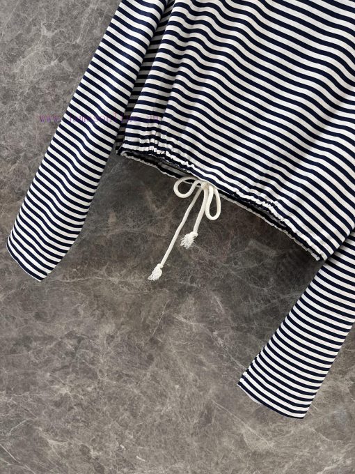 ZT60801 Prada 25SS Spring/Summer New Collection Color Contrasting Stripe Letter Embroidered Dra 8uj18atp - Image 7