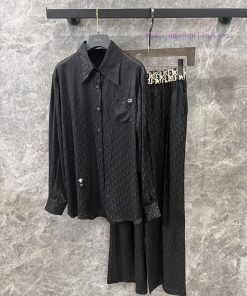 ZT60806 Dior 25Ss Early Spring New Letter Rayon Jacquard Shirt+Pants Set | Produce A Silky Comf rlgcbuak