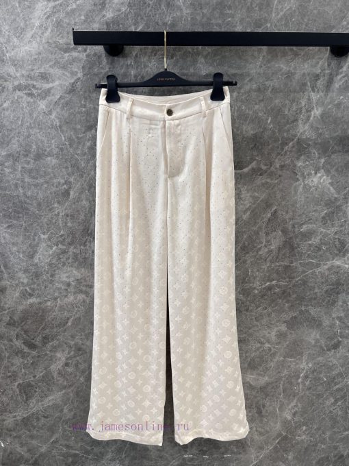 ZK60807 Louis Vuitton 24Fw Autumn/Winter New Jacquard Pattern Hot Diamond Casual Pants | This P 22p0mod5