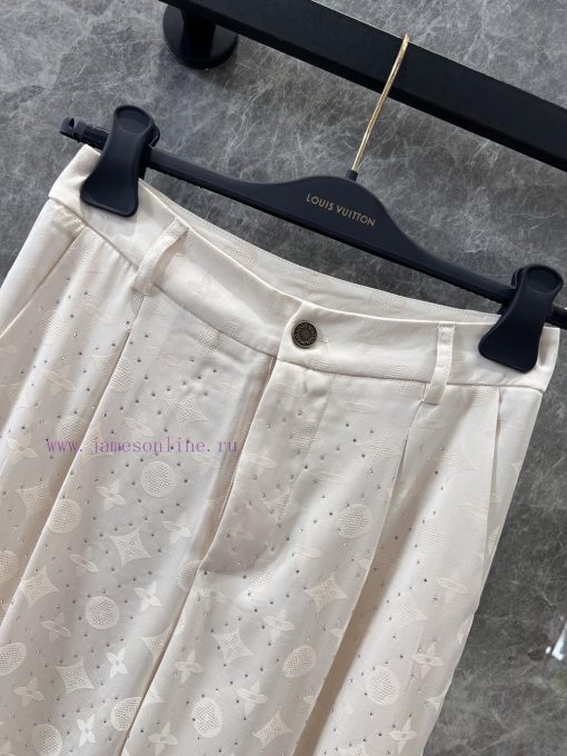 ZK60807 Louis Vuitton 24Fw Autumn/Winter New Jacquard Pattern Hot Diamond Casual Pants | This P 22p0mod5 - Image 4