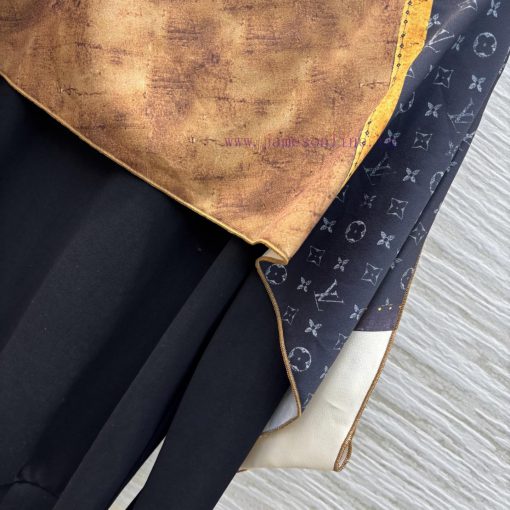 CT76739 Louis Vuitton 25 Early Spring New Collection Chain Flower Printed Silk Scarf With Long 8usg0chh - Image 8