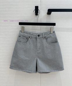 BK76756 Fen * 25 Spring/Summer New Product Haze Blue Washed Denim Shorts Pocket Positioning Emb 2anurff4