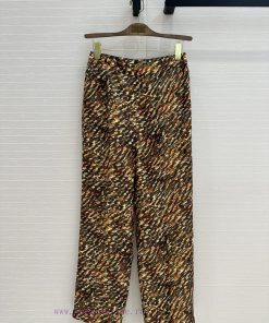 Strongly Recommend BK76759 Loro Piana Retro Animal Patterned Silk Printed Straight Leg Pants Ma fg3ywntw