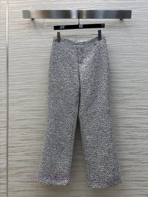 CK76782 Chanel 25 Years Early Spring And Summer V-weave Coarse Tweed Micro Flared Straight Leg zi8vb3ma
