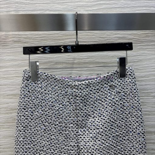 CK76782 Chanel 25 Years Early Spring And Summer V-weave Coarse Tweed Micro Flared Straight Leg zi8vb3ma - Image 3