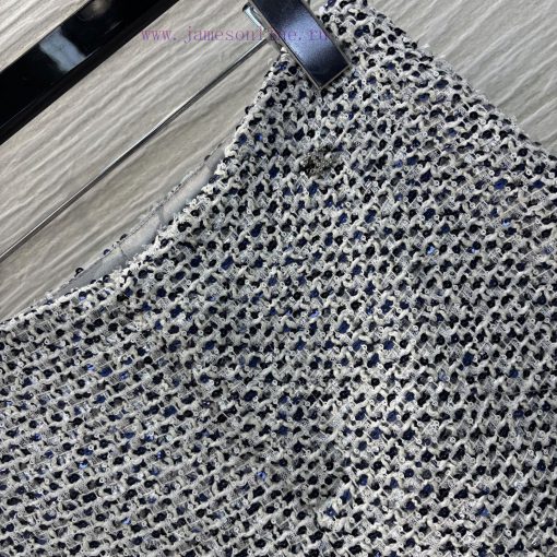 CK76782 Chanel 25 Years Early Spring And Summer V-weave Coarse Tweed Micro Flared Straight Leg zi8vb3ma - Image 5