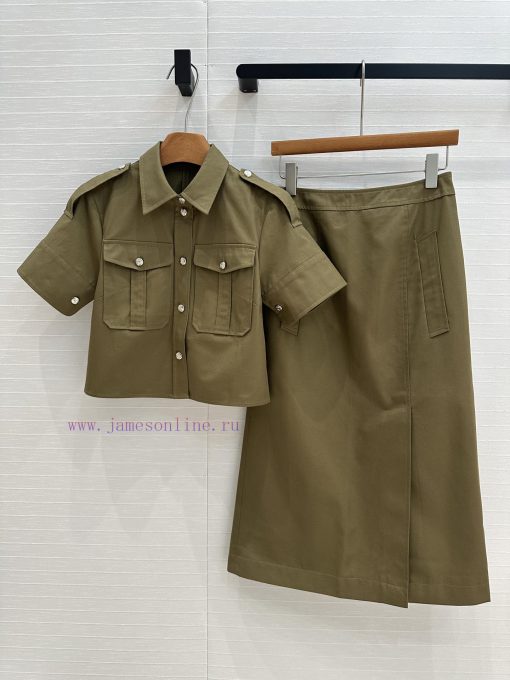 Highly Recommended BT76787 Mcq * 25 Spring/Summer New Product Retro Khaki Green Workwear Style at5hamz8 - Image 2