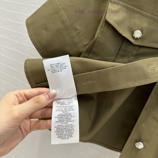 Highly Recommended BT76787 Mcq * 25 Spring/Summer New Product Retro Khaki Green Workwear Style at5hamz8 - Image 8