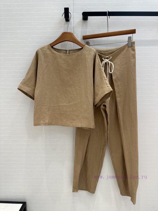 Highly Recommend BT76790 L P * 25 Spring/summer Linen Casual Old Money Style Set With Loose Sho lejyd9y2
