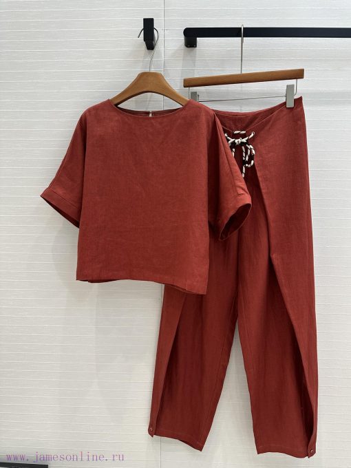 Highly Recommend BT76790 L P * 25 Spring/summer Linen Casual Old Money Style Set With Loose Sho j716ntb6
