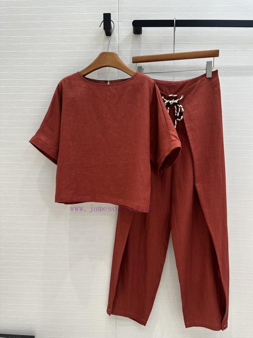Highly Recommend BT76790 L P * 25 Spring/summer Linen Casual Old Money Style Set With Loose Sho j716ntb6 - Image 2