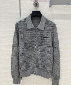 Hot Selling Recommendation: AW76317 Miu Miu Girl's Outfit Intellectual Split Hollow Polo Collar dzllcg4x
