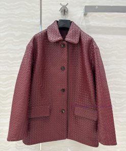 High End AW76795 BV Weaving Technology Retro Modern Fashion Essential Leather Jacket Customer O x0xl9xcf