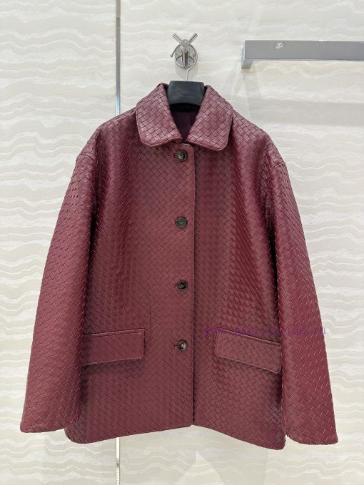 High End AW76795 BV Weaving Technology Retro Modern Fashion Essential Leather Jacket Customer O x0xl9xcf