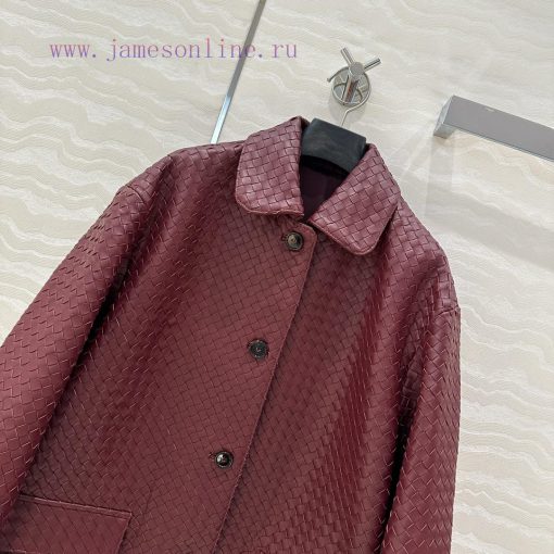 High End AW76795 BV Weaving Technology Retro Modern Fashion Essential Leather Jacket Customer O x0xl9xcf - Image 3