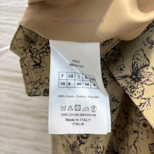 CB76799 Dior 25 Early Spring New Collection Khaki Butterfly Floral Long Skirt With Fabric Waist 857tdq4x - Image 10