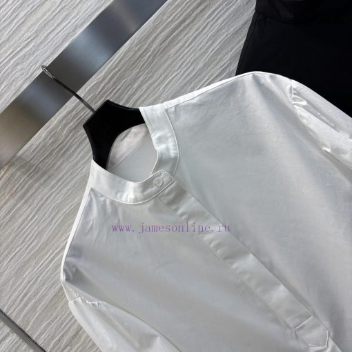 CC76800 Dior 25 Early Spring New Collection Recommended Stand Up Half Button Shirt With Concave uwkstc16 - Image 3
