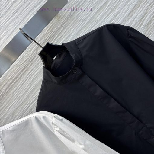 CC76800 Dior 25 Early Spring New Collection Recommended Stand Up Half Button Shirt With Concave uwkstc16 - Image 4