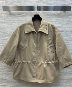 CW76805 Gucci 25 Spring/Summer New Collection Featuring A Lapel And Drawstring Waist Cinching W 00sdxplq