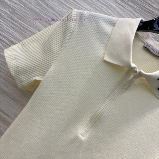 CT76808 Mo Mound 25 Early Spring New Style Polo Collar Knitted Vertical Short Sleeved T-shirt W cronpk08 - Image 4