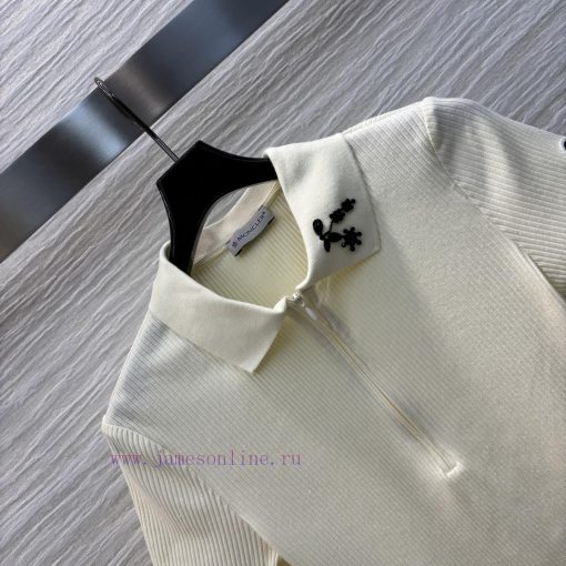 CT76808 Mo Mound 25 Early Spring New Style Polo Collar Knitted Vertical Short Sleeved T-shirt W cronpk08 - Image 6