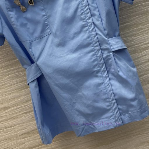 CC76809 Miu Miu Collar Decoration Shirt With Small Brooch Logo Embellishment Unique And Eye-cat n0hopyjh - Image 8