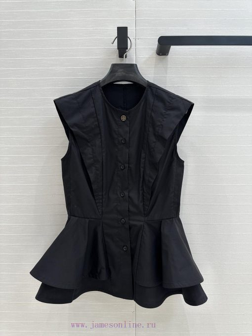 Strongly Recommend BC76821 Loui * 25 New Product Knight Style Waist Cinched Sleeveless Shirt Wi xgaonjzb - Image 2