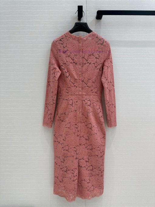Highly Recommended Is The BL76822 Dolc * G * 25ss New Soft Pink Lace Long Sleeved Dress. The Or fz9vge8q - Image 9