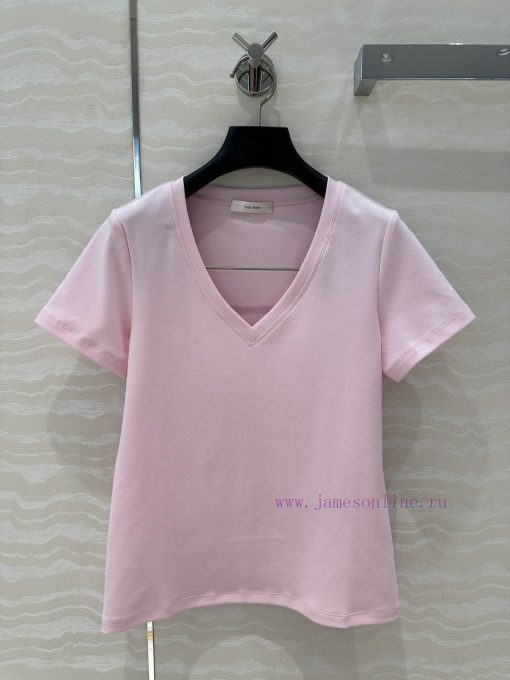 Hot Selling AT76216 V-neck Shipment ️ Row Style Classic Basic T Long-term Fashion Refined Singl z9o376vs