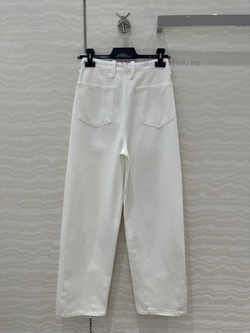 Hot Selling Recommendation: AK76828 Row Style Light And Thin White Sickle Straight Leg Jeans Fo jy12f96y - Image 9