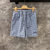 ZK60816 Miumi * 25Ss Spring/Summer New Checkered Poplin Texture Flat Corner Shorts | YB Develop fbi45995