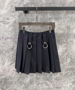 ZB60819 Prada 25Ss Spring/Summer New High Waist Pleated Midi Skirt | YB Developed And Produced 35kvfatl