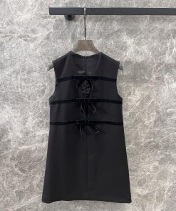 ZL60828 Prada 25Ss Spring/Summer New Bow Dress | Customized Fabric Texture Excellent Rich Heire n7h7252h