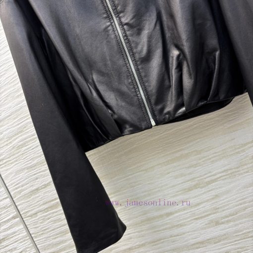 CW76839 Loewe 25 Early Spring New Collection 100% Sheepskin Leather Collar Leather Jacket With mpw9ustk - Image 7