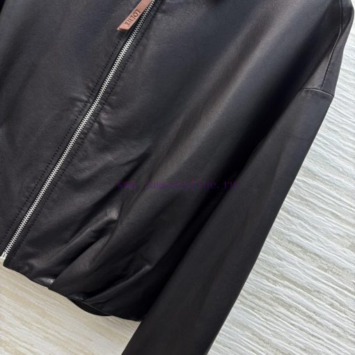 CW76839 Loewe 25 Early Spring New Collection 100% Sheepskin Leather Collar Leather Jacket With mpw9ustk - Image 8