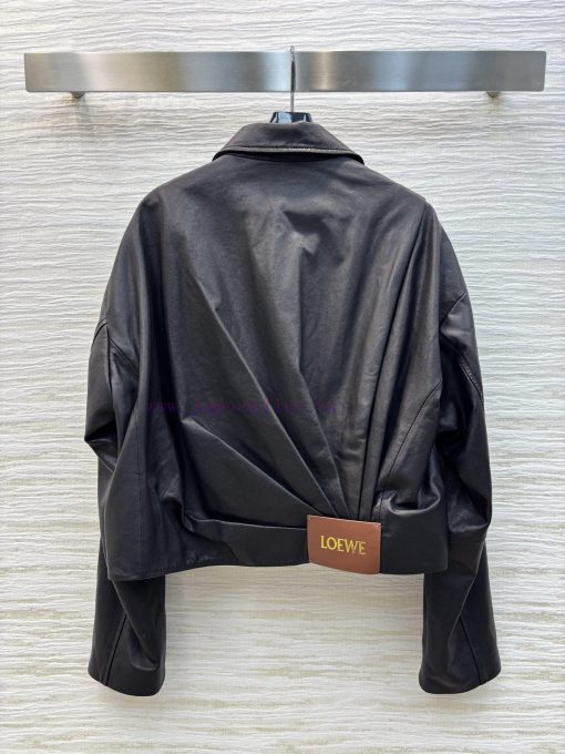 CW76839 Loewe 25 Early Spring New Collection 100% Sheepskin Leather Collar Leather Jacket With mpw9ustk - Image 9