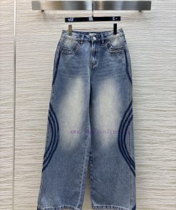 CK76850 Celine 25 Spring/Summer Wear With Long Leg Effect Gradient Wide Leg Jeans Straight Leg l39ushcz