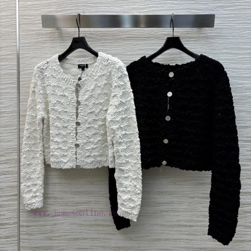 CW76859 Chanel 25 Early Spring Three Dimensional Knitted Yarn Knitted Jacket With Distinctive W ra22j5t9