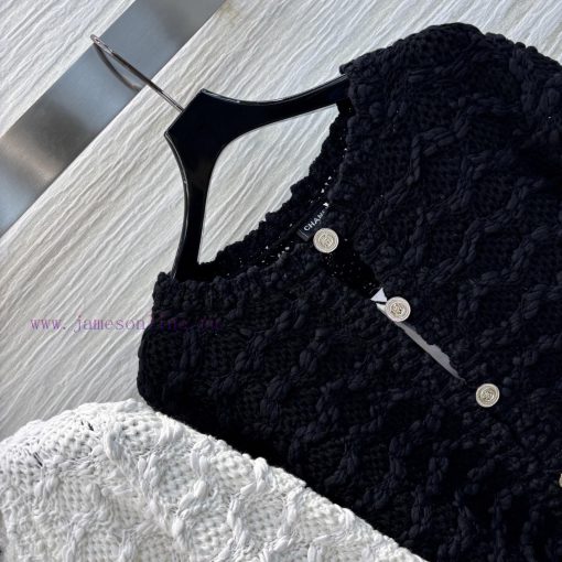 CW76859 Chanel 25 Early Spring Three Dimensional Knitted Yarn Knitted Jacket With Distinctive W ra22j5t9 - Image 3