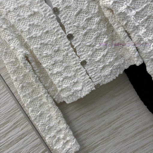 CW76859 Chanel 25 Early Spring Three Dimensional Knitted Yarn Knitted Jacket With Distinctive W ra22j5t9 - Image 8