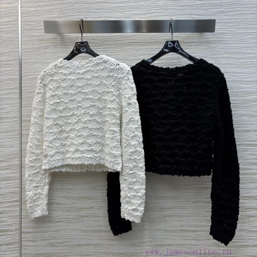 CW76859 Chanel 25 Early Spring Three Dimensional Knitted Yarn Knitted Jacket With Distinctive W ra22j5t9 - Image 10