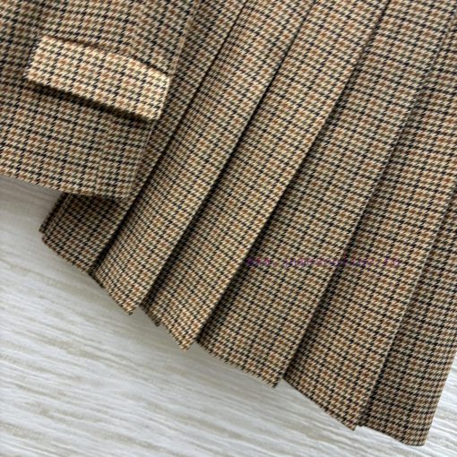 CT76867 Celine 25 Spring/Summer Same Style As Liu Shishi Thousand Bird Grid U-shaped Vest+pleat il8ur76o - Image 7