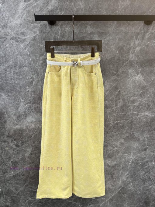 ZK60829 Loewe 25Ss Spring/Summer New Heavy Industry Dark Pattern Jeans With Belt | The Product gf7nlhdx - Image 2
