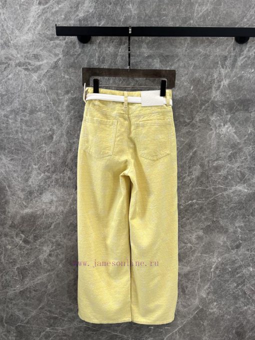 ZK60829 Loewe 25Ss Spring/Summer New Heavy Industry Dark Pattern Jeans With Belt | The Product gf7nlhdx - Image 3
