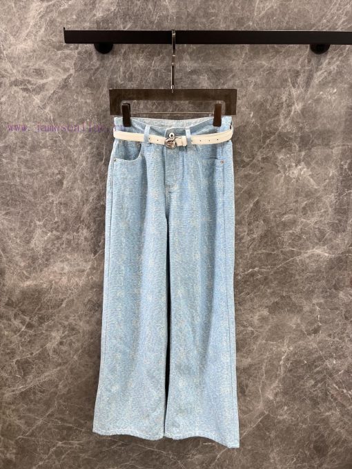 ZK60829 Loewe 25Ss Spring/Summer New Heavy Industry Dark Pattern Jeans With Belt | The Product 0qoy52vl