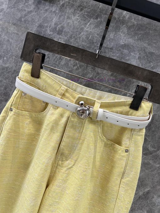 ZK60829 Loewe 25Ss Spring/Summer New Heavy Industry Dark Pattern Jeans With Belt | The Product gf7nlhdx - Image 4