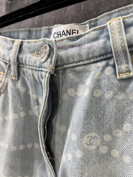 ZK60830 Chanel 25p Spring/Summer New Pearl Cowboy Straight Leg Pants | The Production Style Is 69x7w9t3 - Image 7