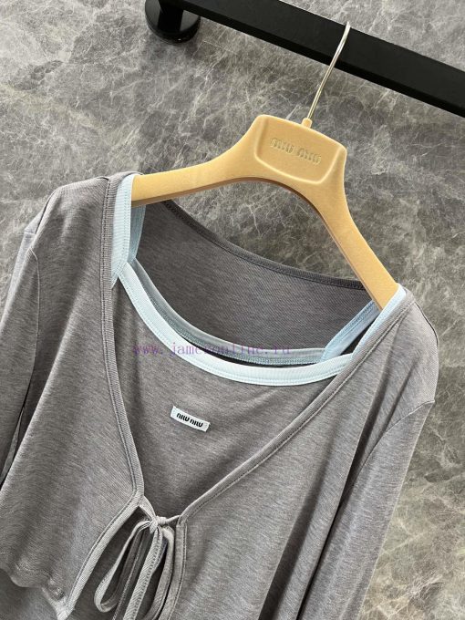 ZT60831 Miumi * 25 Spring/Summer New Tencel Camisole Cardigan Two-piece Set 丨 Produced By Cloud mbz9xzd1 - Image 5
